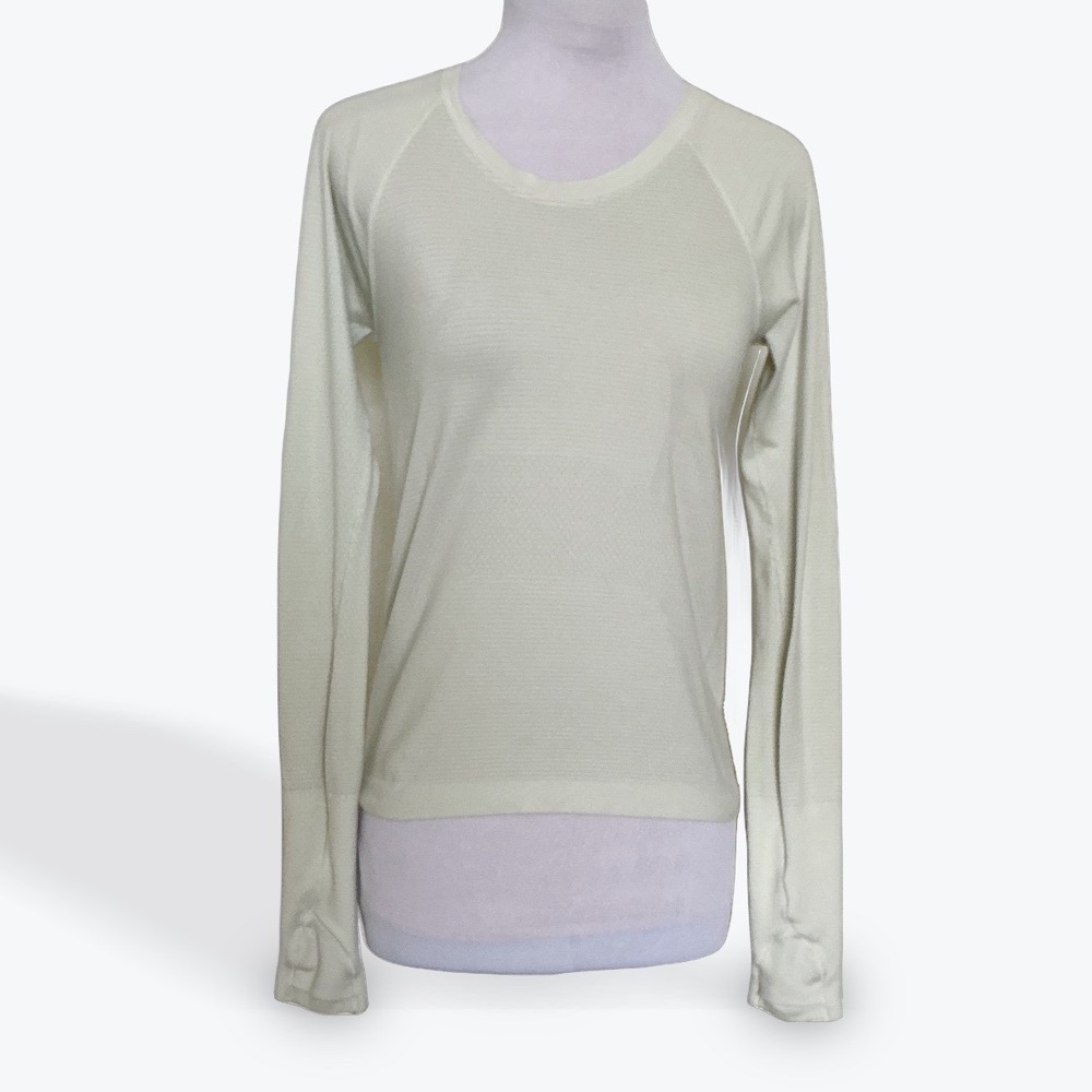Lululemon Swiftly Tech Long Sleeve 2.0 Shirt Green Size‎ 4 Thumbholes Seamless